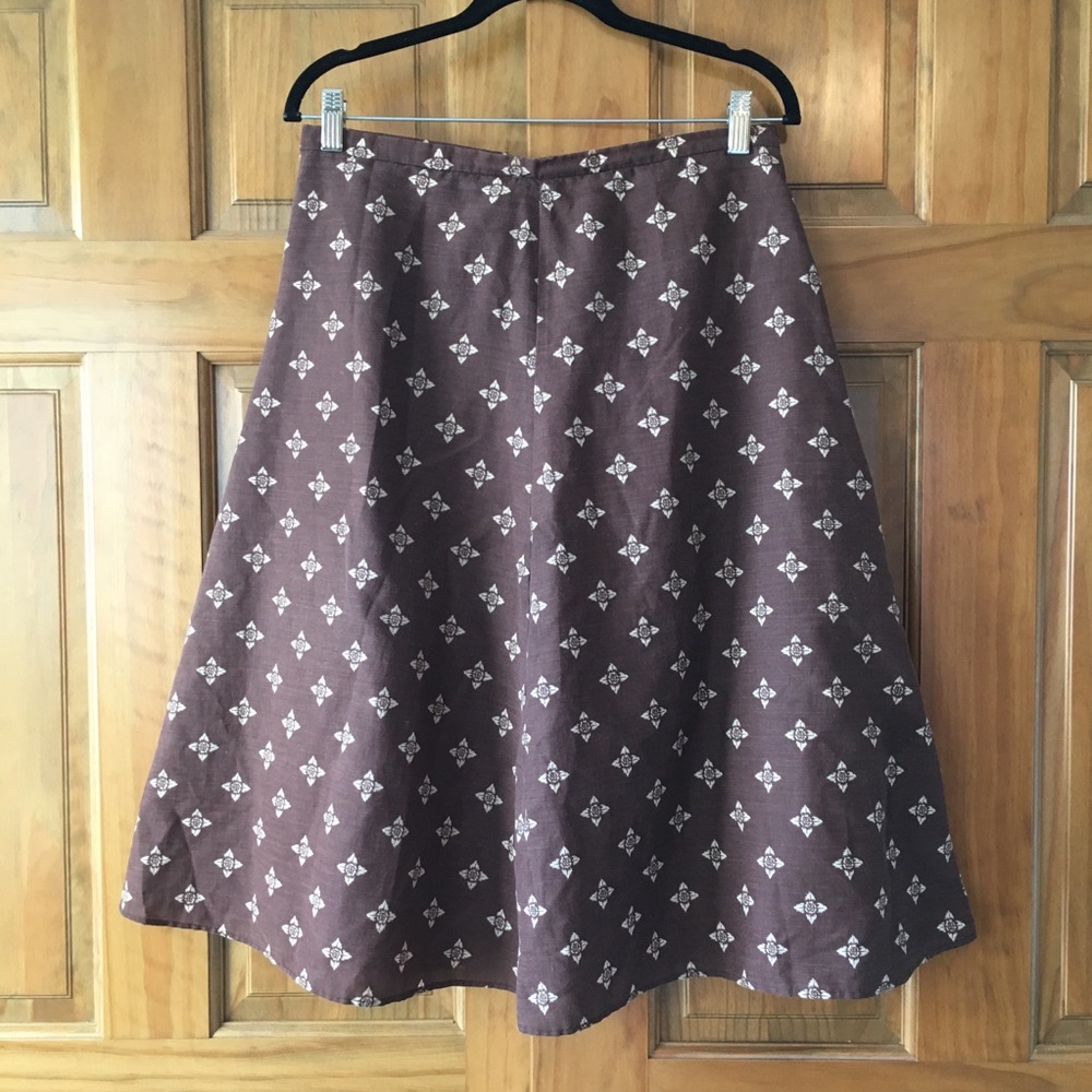 1940s vintage Hand Sewn Brown Prairie Cowgirl Skirt